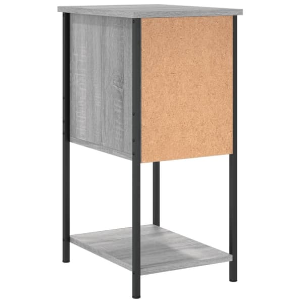 vidaXL sengeborde 2 stk. 32x42x70 cm konstrueret træ grå sonoma-eg