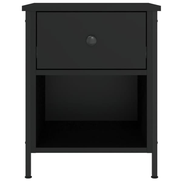vidaXL sengeborde 2 stk. 40x42x50 cm konstrueret træ sort