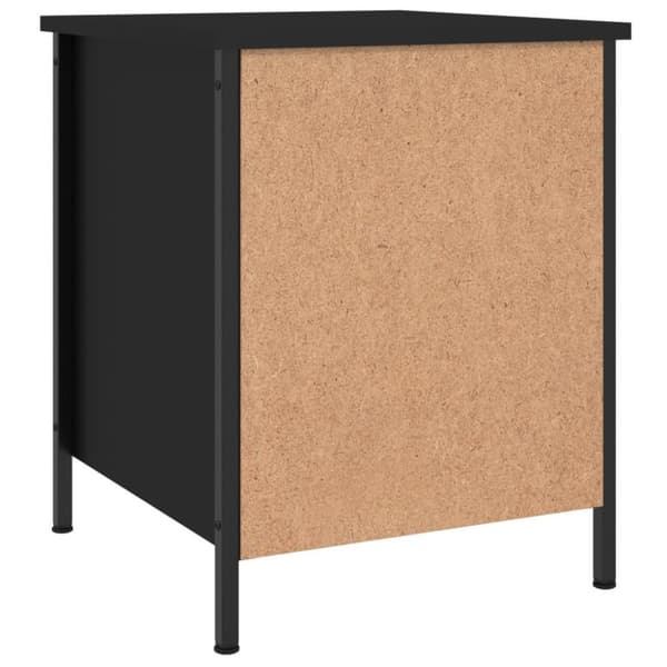 vidaXL sengeborde 2 stk. 40x42x50 cm konstrueret træ sort