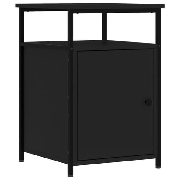 vidaXL sengeborde 2 stk. 40x42x60 cm konstrueret træ sort