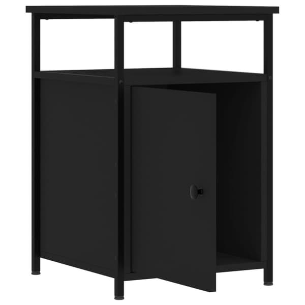 vidaXL sengeborde 2 stk. 40x42x60 cm konstrueret træ sort