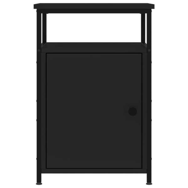 vidaXL sengeborde 2 stk. 40x42x60 cm konstrueret træ sort