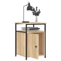 Miniatyrbilde 5 av 11: vidaXL Nattbord 2 stk sonoma eik 40x42x60 cm konstruert tre