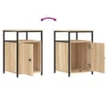 Miniatyrbilde 10 av 11: vidaXL Nattbord 2 stk sonoma eik 40x42x60 cm konstruert tre