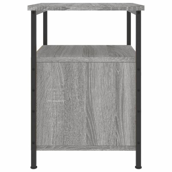 vidaXL sengeborde 2 stk. 34x35,5x50 cm konstrueret træ grå sonoma-eg
