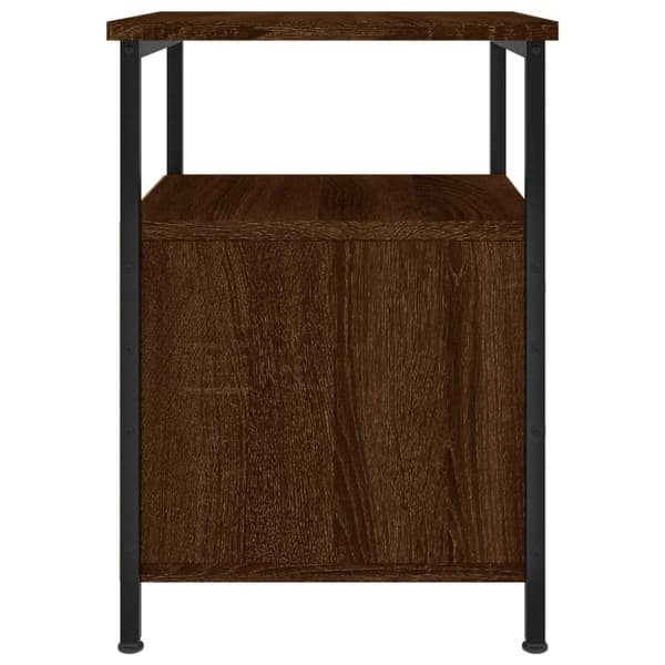 vidaXL Sängbord 2 st brun ek 34x35,5x50 cm konstruerat trä