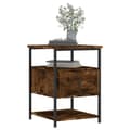 Miniatyrbilde 4 av 11: vidaXL Nattbord 2 stk røkt eik 40x42x56 cm konstruert tre