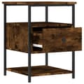 Miniatyrbilde 6 av 11: vidaXL Nattbord 2 stk røkt eik 40x42x56 cm konstruert tre