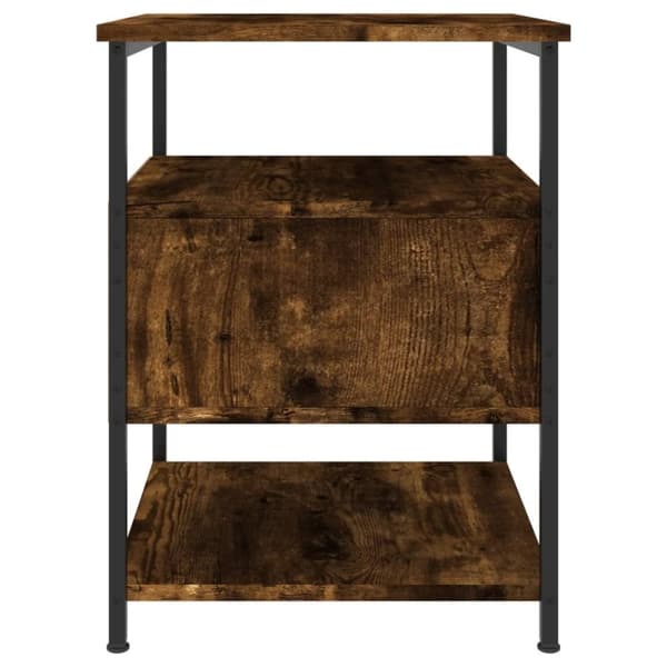 vidaXL Nattbord 2 stk røkt eik 40x42x56 cm konstruert tre