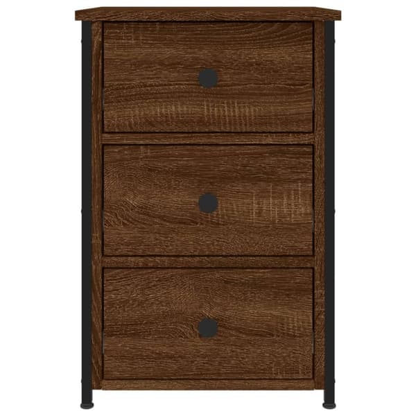 vidaXL Nattbord 2 stk brun eik 40x36x60 cm konstruert tre