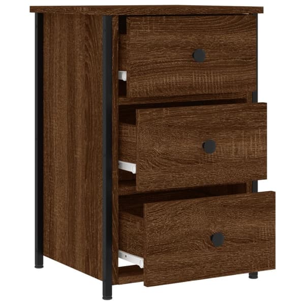 vidaXL Nattbord 2 stk brun eik 40x36x60 cm konstruert tre