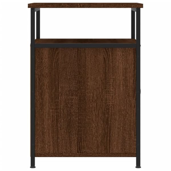 vidaXL sengeborde 2 stk. 40x42x60 cm konstrueret træ brunt egetræ