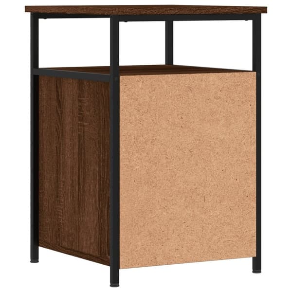 vidaXL sengeborde 2 stk. 40x42x60 cm konstrueret træ brunt egetræ