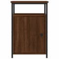 Miniatyrbilde 7 av 11: vidaXL Nattbord 2 stk brun eik 40x42x60 cm konstruert tre
