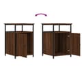 Miniatyrbilde 10 av 11: vidaXL Nattbord 2 stk brun eik 40x42x60 cm konstruert tre