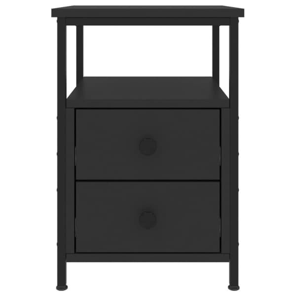 vidaXL Yöpöydät 2 kpl musta 34x35,5x50 cm tekninen puu