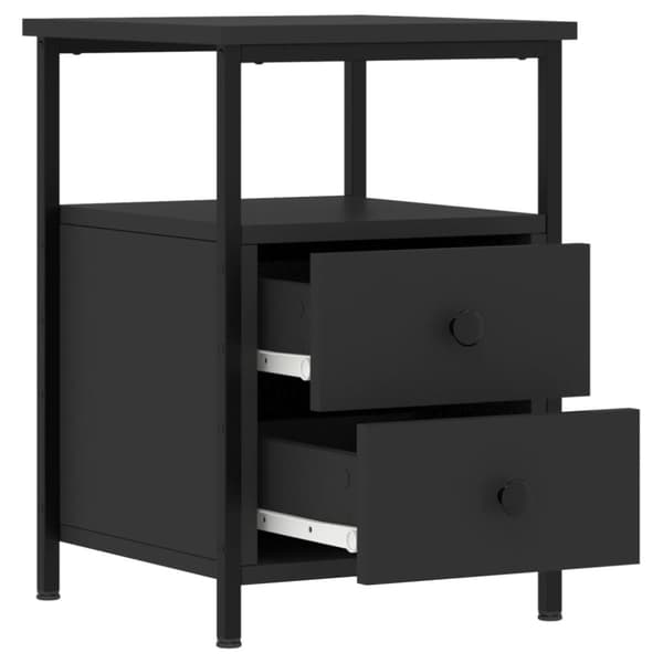 vidaXL Yöpöydät 2 kpl musta 34x35,5x50 cm tekninen puu