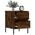 Miniatyrbillede 4 af 11: vidaXL sengeborde 2 stk. 40x42x50 cm konstrueret træ røget egetræ