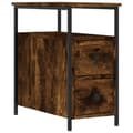 Miniatyrbilde 4 av 11: vidaXL Nattbord 2 stk røkt eik 30x60x60 cm konstruert tre