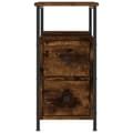 Miniatyrbilde 5 av 11: vidaXL Nattbord 2 stk røkt eik 30x60x60 cm konstruert tre