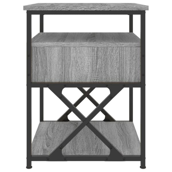 vidaXL sengeborde 2 stk. 40x42x55 cm konstrueret træ grå sonoma-eg