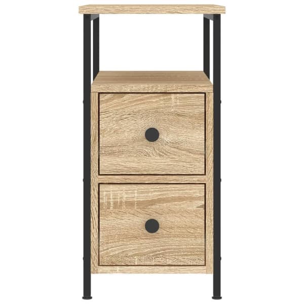 vidaXL Nattbord 2 stk sonoma eik 30x60x60 cm konstruert tre