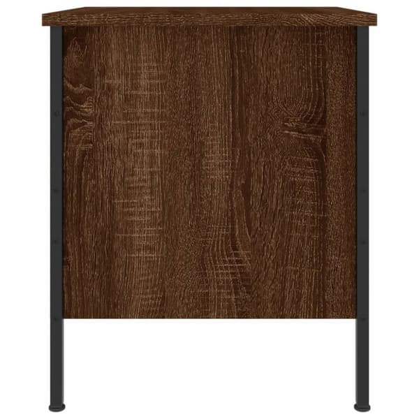 vidaXL sengeborde 2 stk. 40x42x50 cm konstrueret træ brunt egetræ