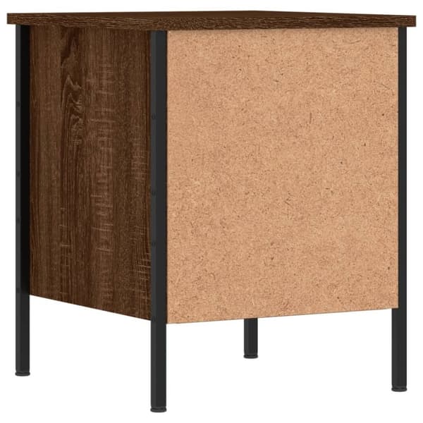 vidaXL sengeborde 2 stk. 40x42x50 cm konstrueret træ brunt egetræ