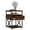 Miniatyrbilde 3 av 11: vidaXL Nattbord 2 stk brun eik 40x42x55 cm konstruert tre