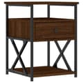Miniatyrbilde 4 av 11: vidaXL Nattbord 2 stk brun eik 40x42x55 cm konstruert tre