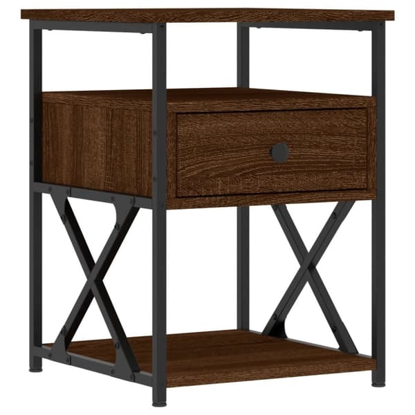 vidaXL Nattbord 2 stk brun eik 40x42x55 cm konstruert tre