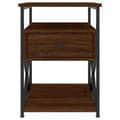 Miniatyrbilde 5 av 11: vidaXL Nattbord 2 stk brun eik 40x42x55 cm konstruert tre