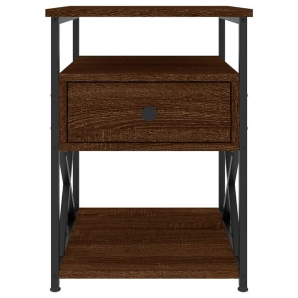 vidaXL Nattbord 2 stk brun eik 40x42x55 cm konstruert tre
