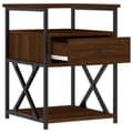 Miniatyrbilde 6 av 11: vidaXL Nattbord 2 stk brun eik 40x42x55 cm konstruert tre