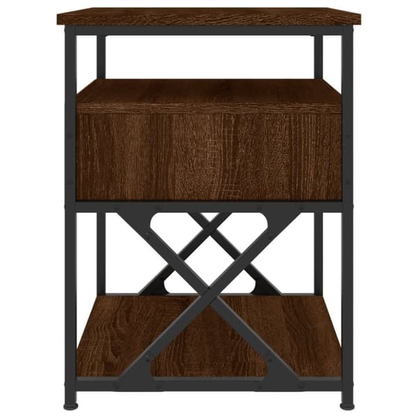 vidaXL Nattbord 2 stk brun eik 40x42x55 cm konstruert tre