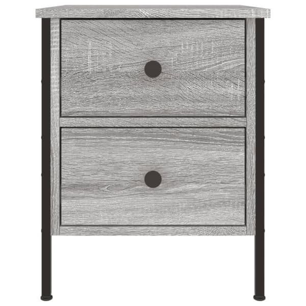 vidaXL Yöpöydät 2 kpl harmaa Sonoma 40x42x50 cm tekninen puu