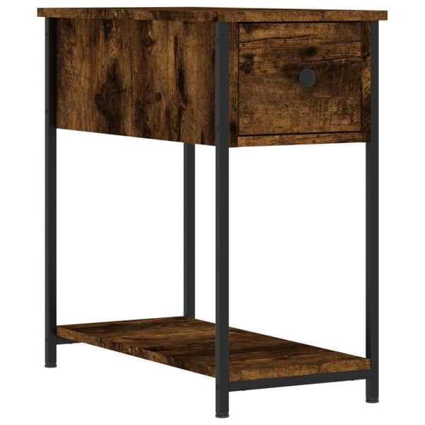 vidaXL Nattbord 2 stk røkt eik 30x60x60 cm konstruert tre