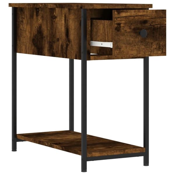 vidaXL Nattbord 2 stk røkt eik 30x60x60 cm konstruert tre