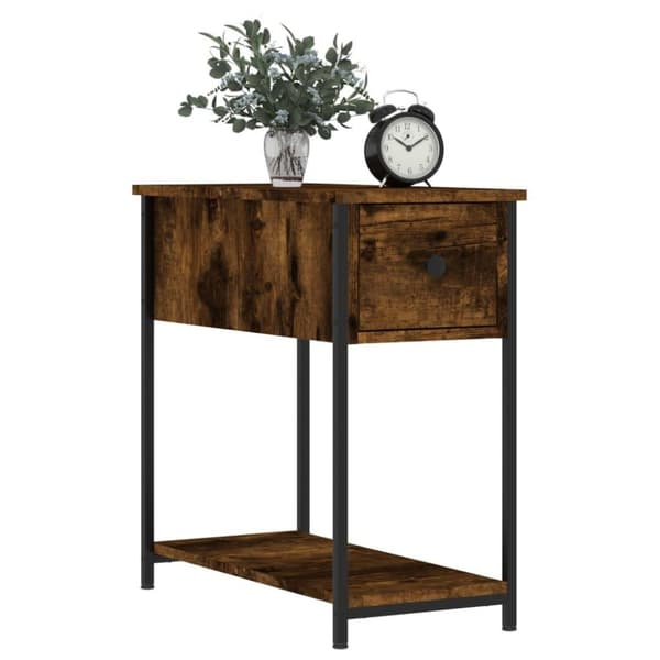vidaXL Nattbord 2 stk røkt eik 30x60x60 cm konstruert tre
