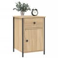 Miniatyrbilde 3 av 11: vidaXL Nattbord 2 stk sonoma eik 40x42x60 cm konstruert tre