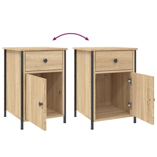vidaXL Nattbord 2 stk sonoma eik 40x42x60 cm konstruert tre