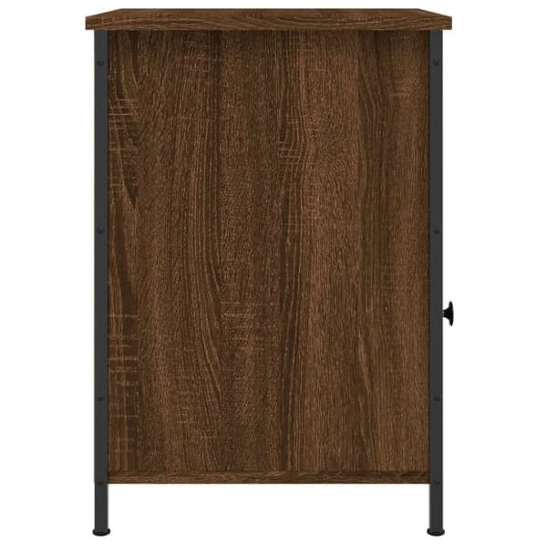 vidaXL sengeborde 2 stk. 40x42x60 cm konstrueret træ brunt egetræ