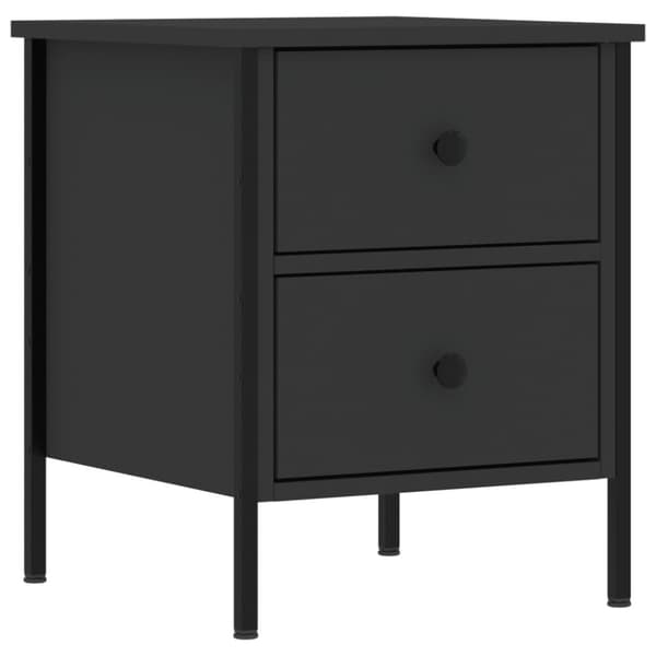 vidaXL Yöpöydät 2 kpl musta 40x42x50 cm tekninen puu
