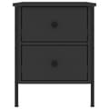 Pikkukuva 6 / 11: vidaXL Yöpöydät 2 kpl musta 40x42x50 cm tekninen puu