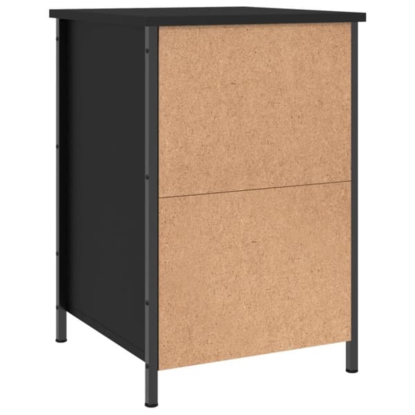 vidaXL sengeborde 2 stk. 40x42x60 cm konstrueret træ sort