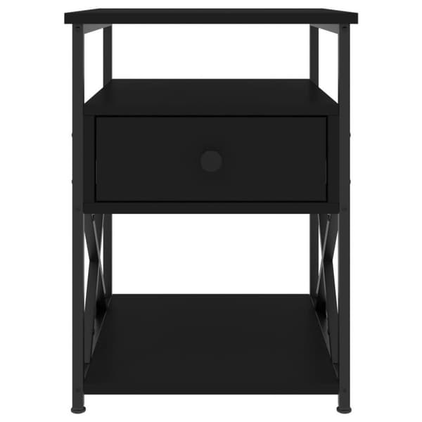 vidaXL Yöpöydät 2 kpl musta 40x42x55 cm tekninen puu