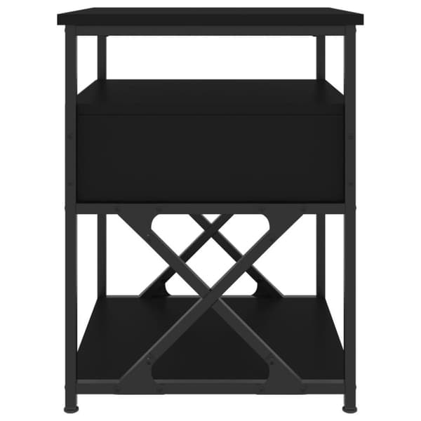 vidaXL Yöpöydät 2 kpl musta 40x42x55 cm tekninen puu