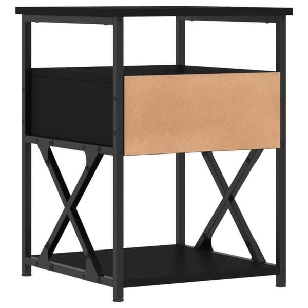 vidaXL Yöpöydät 2 kpl musta 40x42x55 cm tekninen puu