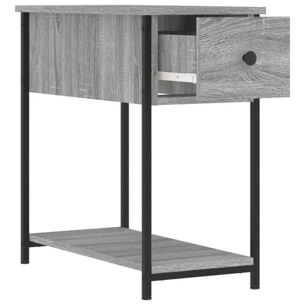 vidaXL sengeborde 2 stk. 30x60x60 cm konstrueret træ grå sonoma-eg