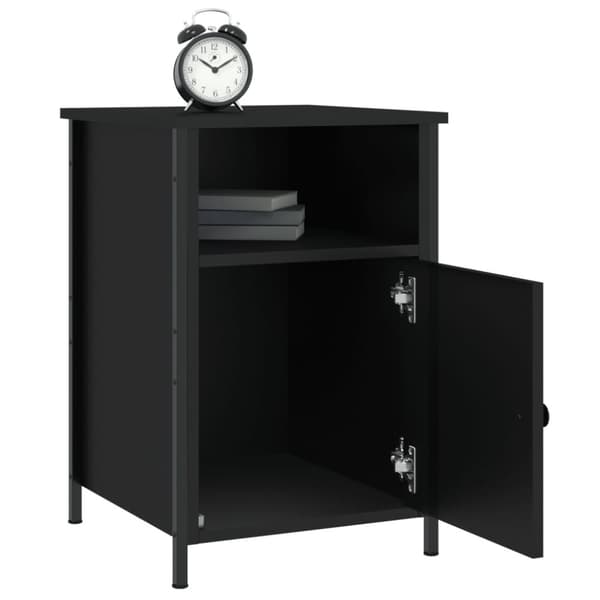 vidaXL Sängbord 2 st svart 40x42x60 cm konstruerat trä